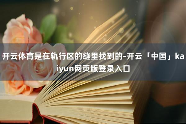开云体育是在轨行区的缝里找到的-开云「中国」kaiyun网页